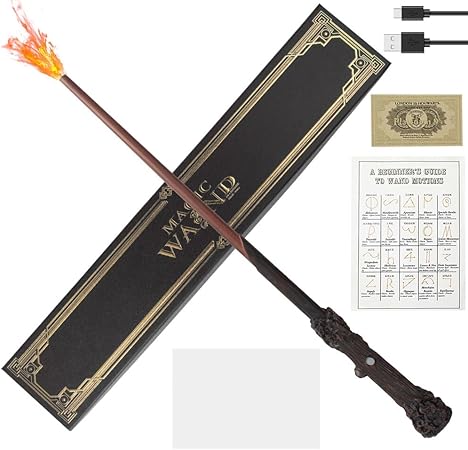harry potter wand with fire